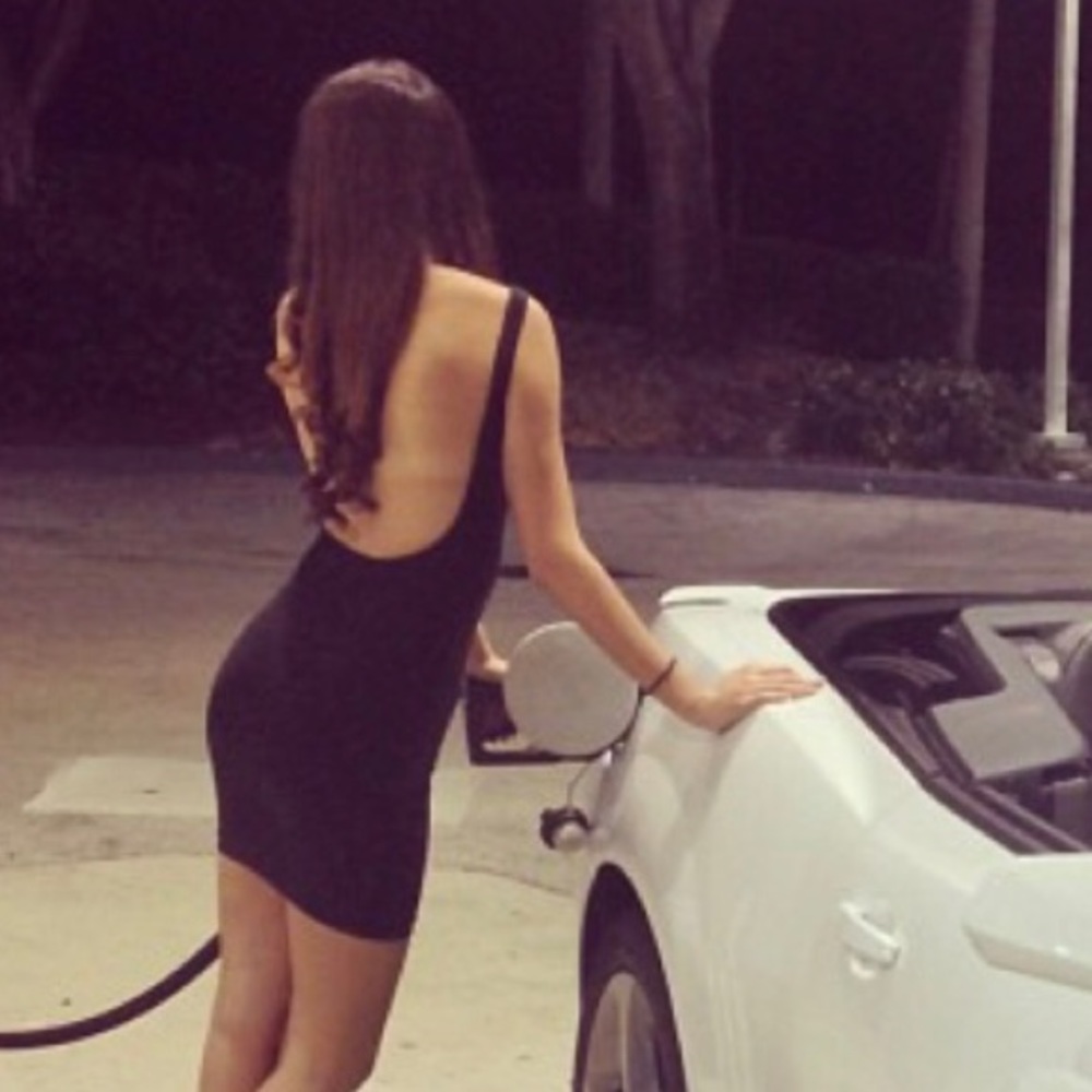 American apparel black bodycon dress